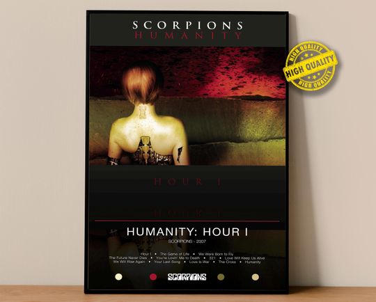 Discover Scorpions Poster | Humanity Hour I Poster | Album Poster Prints | Wall Decor Posters | Album Cover | Rock Music Poster