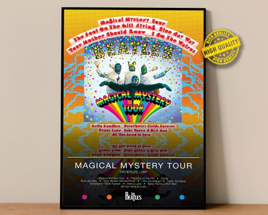 The Beatles Poster | Magical Mystery Tour Poster | Album Poster Prints