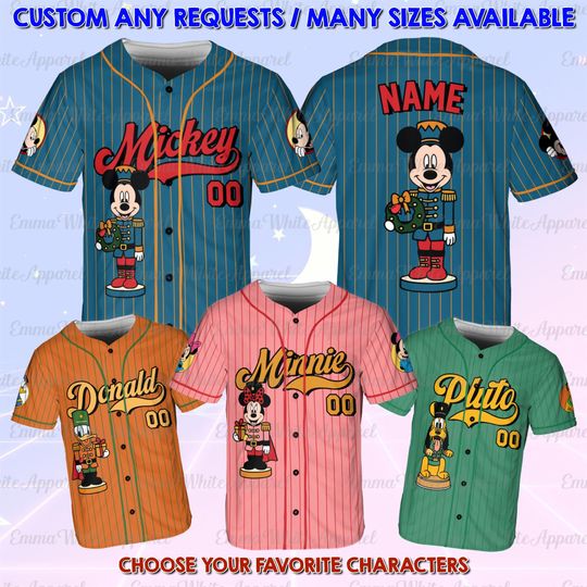 Disney Mickey And Co Nutcracker Christmas Jersey, Disney Holiday Matching Outfit, Disneyland Xmas Shirt, Disney Family Holiday Jersey