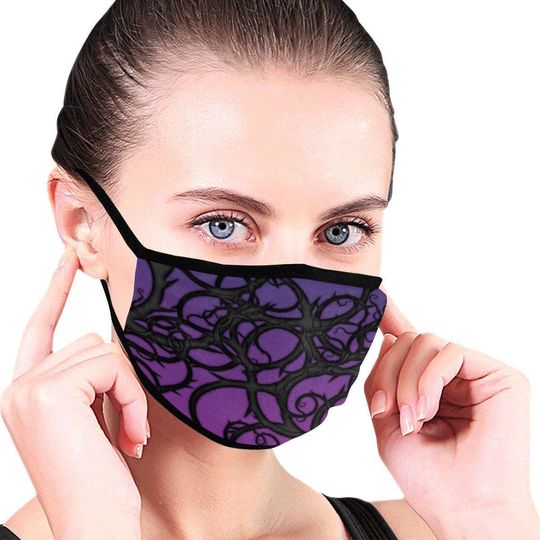 Discover Maleficent Black Thorns Face Mask with Filter Pocket | cloth face mask, disney villains, disney mask, washable reusable face mask
