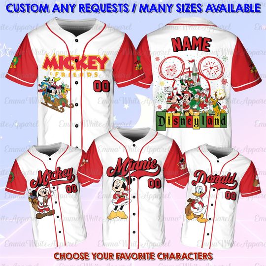 Discover Disneyland Mickey And Friends Christmas Jersey, Mickey And Friends Christmas Party 2025, Mickey & Friends WDW Christmas Jersey