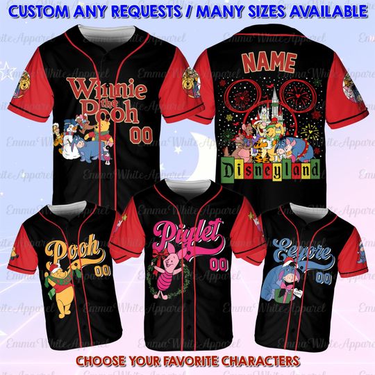 Discover Disney Winnie The Pooh Santa Hat Christmas Jersey, Disneyland Family Matching Christmas Group Shirt, Pooh And Friends Christmas Shirt