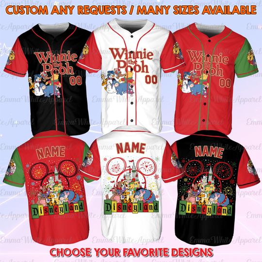 Discover Winnie The Pooh Christmas Jersey, The Pooh And Friends Christmas Shirt, Winnie The Pooh Family Trip Shirt, Disneyland Christmas Trip Jersey