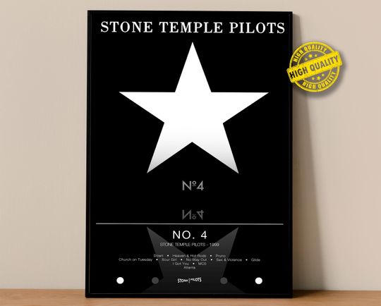 Discover Stone Temple Pilots Poster | No. 4 Poster | Album Poster Prints | Wall Decor Posters | Album Cover | Rock Music Poster