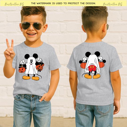 Discover Mickey Halloween Toddler Shirt , party Shirt two sided, Custom Halloween Disney Kids Tshirt,Disney Family Matching Halloween Tee,Disneyland