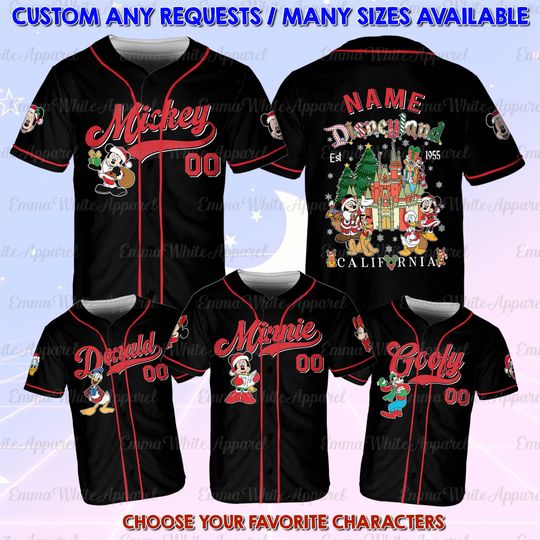 Discover Disneyland Mickey And Friends Christmas Jersey, Mickey Christmas Castle Jersey, Donald Daisy Claus Xmas Shirt, Disney Merry Christmas Shirt