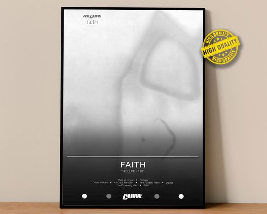 The Cure Poster | Faith Poster | Album Poster Prints | Wall Decor Posters