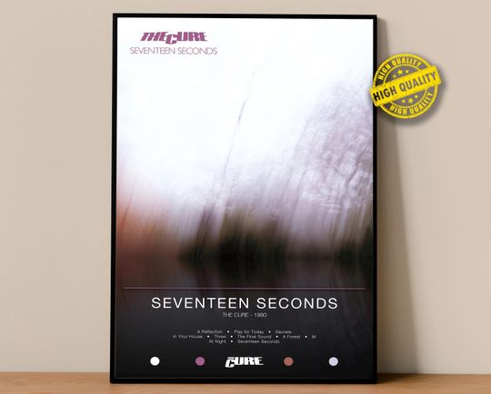 The Cure Poster | Seventeen Seconds Poster | Album Poster Prints | Wall Decor Posters