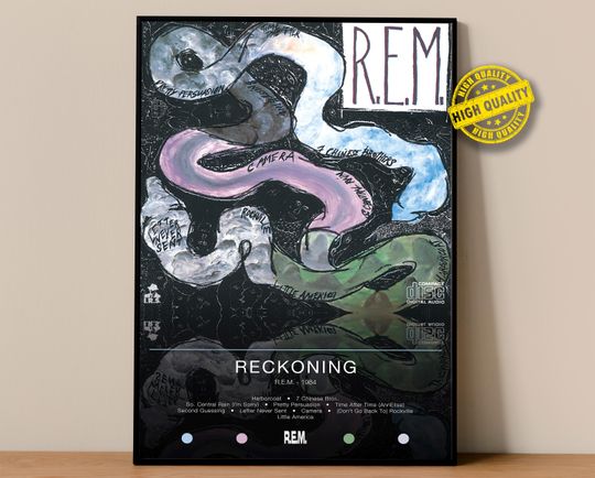 Discover R.E.M. Poster | Reckoning Poster | Album Poster Prints | Wall Decor Posters | Album Cover | Rock Music Poster