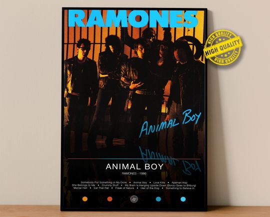 Discover Ramones Poster | Animal Boy Poster #18101 | Album Poster Prints | Wall Decor Posters | Album Cover | Rock Music Poster