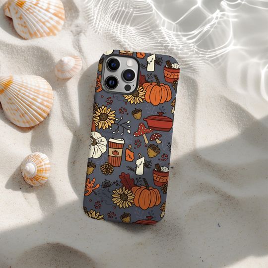 Pumpkin Spice And Everything Nice Phone Case, Autumn Phone Case, Cozy Fall Vibes Pattern Phone Case For iPhone 17 16 15 14 13 12 11 Pro Max