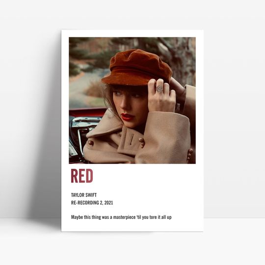 Discover Taylorr Swifts - Red Album Poster, Digital Print, Gift for Fan