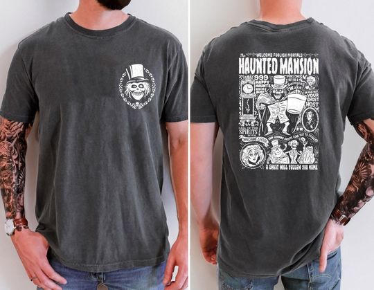 Discover Vintage Haunted Mansion Two-Sided Comfort Colors Shirt, Stretching Room Shirt, Haunted Mansion 1969 Shirt, Disneyland Halloween