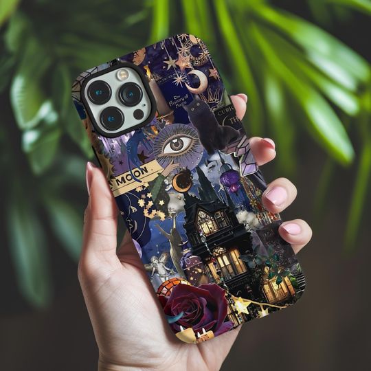 Discover Whimsigoth Phone Case: Dark Cottagecore Gothic Halloween