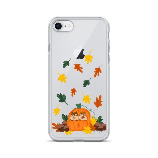 Cute Fall Phone Case Chip and Dale Fall Pumpkin Disney Halloween iPhone Case