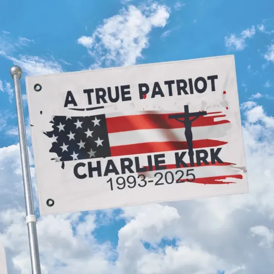 Discover Charlie Kirk Tribute Flag  House Memorial Garden Banner