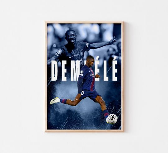 Discover Ousmane Dembele Soccer Legend Signed Football Poster