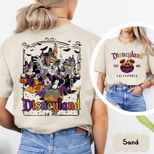 Disneyland Est. 1955 Halloween Shirt, 2 Sided Disney Halloween Shirt, Oogie Boogie Bash Party Shirt, Disney Halloween Party T-Shirt