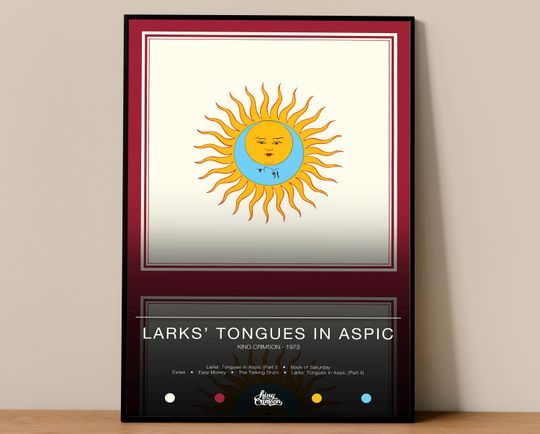 Discover king krimson Poster | Larks' Tongues In Aspic Poster | Album Poster Prints | Wall Decor Posters | Album Cover | Rock Music Poster