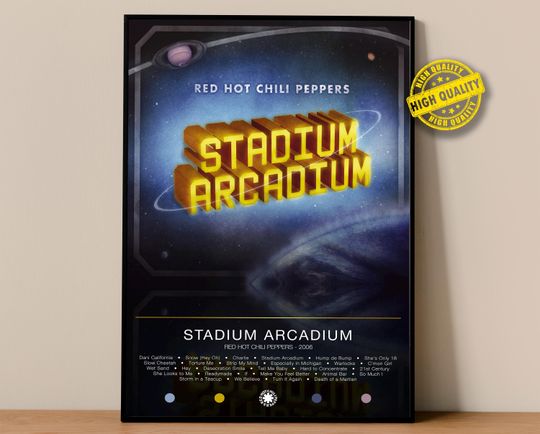 Discover Red Hot Chili Peppers Poster | Stadium Arcadium Poster | Album Poster Prints | Wall Decor Posters | Album Cover | Rock Music Poster