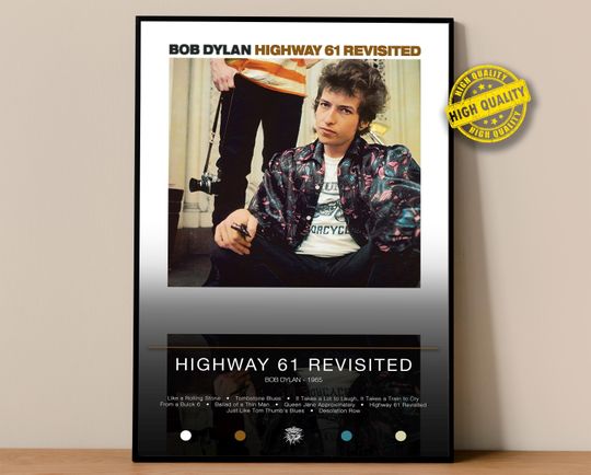 Bob Dylan Poster | Highway 61 Revisited Poster | Album Poster Prints