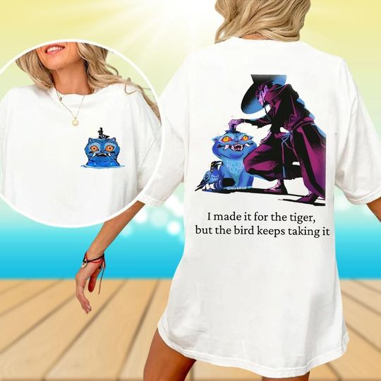 Discover Demon Hunter Tiger Shirt, Derpy the Tiger And Bird Demon Hunter Tiger Shirt, Kpop Saja Boys Shirt, Kpop Demon Hunters Gift, Gift For HI