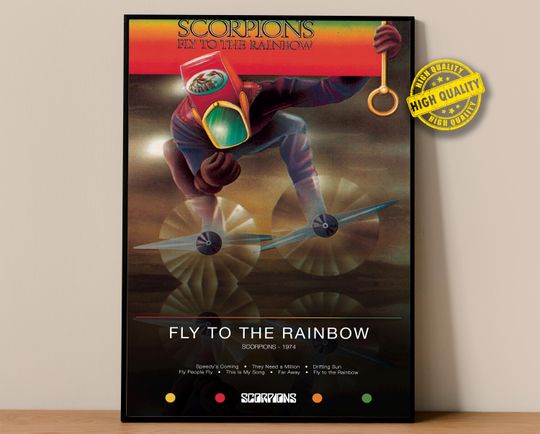 Discover Scorpions Poster | Fly to the Rainbow Poster | Album Poster Prints | Wall Decor Posters | Album Cover | Rock Music Poster