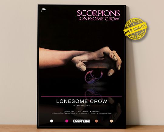Discover Scorpions Poster | Lonesome Crow Poster | Album Poster Prints | Wall Decor Posters | Album Cover | Rock Music Poster