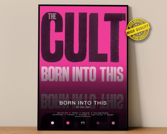 Discover The Cult Poster | Born into This Poster | Album Poster Prints | Wall Decor Posters | Album Cover | Rock Music Poster
