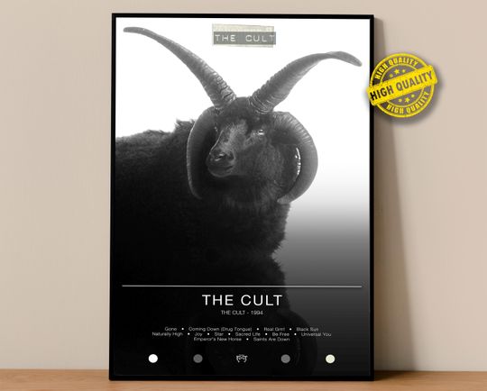 Discover The Cult Poster | The Cult Print | Album Poster Prints | Wall Decor Posters | Album Cover | Rock Music Poster