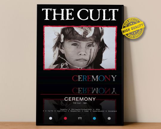 Discover The Cult Poster | Ceremony Poster | Album Poster Prints | Wall Decor Posters | Album Cover | Rock Music Poster