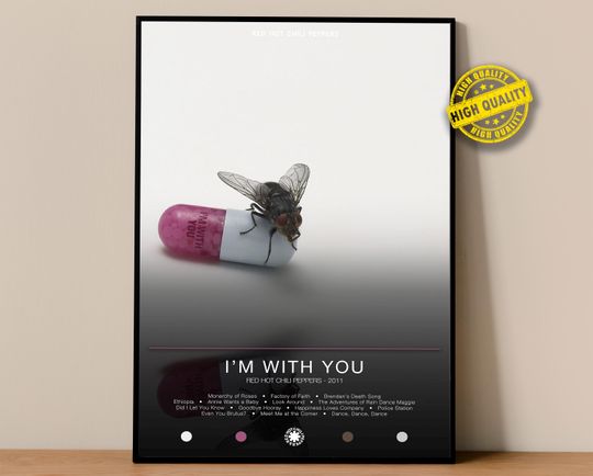 Red Hot Chili Peppers Poster | I'm With You Poster | Album Poster Prints
