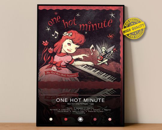 Red Hot Chili Peppers Poster | One Hot Minute Poster | Album Poster Prints
