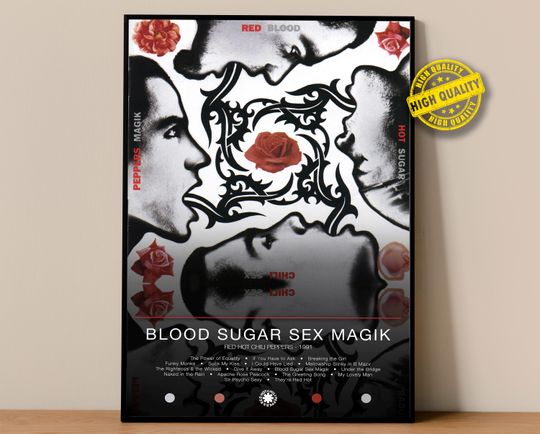 Red Hot Chili Peppers Poster | Blood Sugar sx Magik Poster | Album Poster Prints