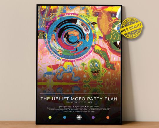 Discover Red Hot Chili Peppers Poster | The Uplift Mofo Party Plan Poster | Album Poster Prints | Wall Decor Poster | Album Cover | Rock Music Poster