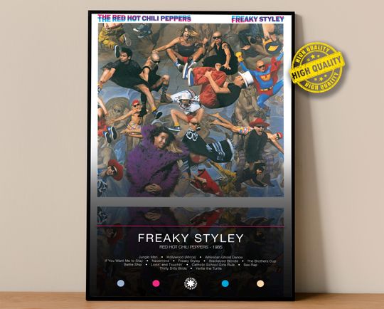 Discover Red Hot Chili Peppers Poster | Freaky Styley Poster | Album Poster Prints | Wall Decor Posters | Album Cover | Rock Music Poster