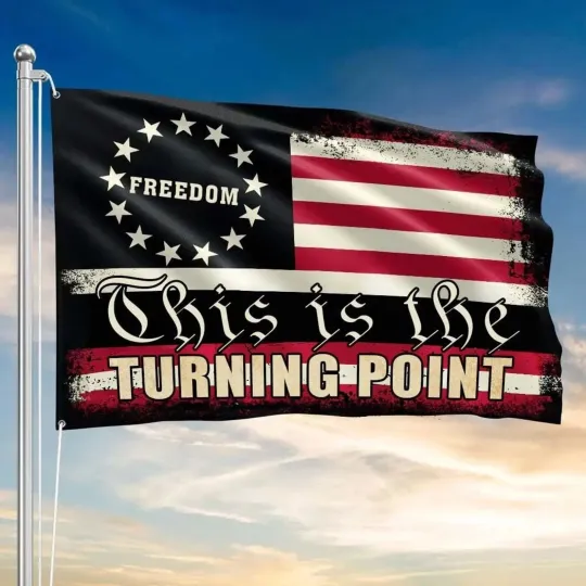 Charlie Kirk Turning Point Flag USA Memorial House Flag