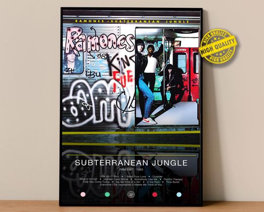 Discover Ramones Poster | Subterranean Jungle Poster | Album Poster Prints | Wall Decor Posters | Album Cover | Rock Music Poster