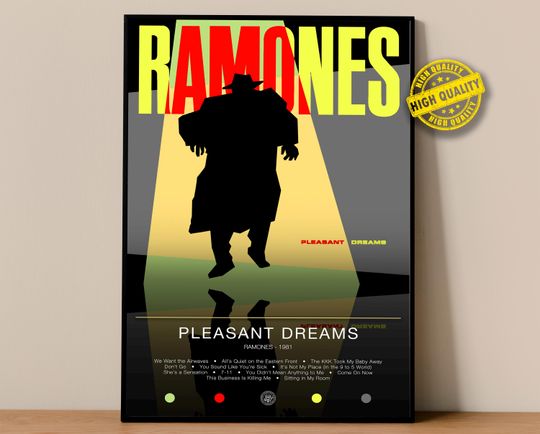 Discover Ramones Poster | Pleasant Dreams Poster | Album Poster Prints | Wall Decor Posters | Album Cover | Rock Music Poster