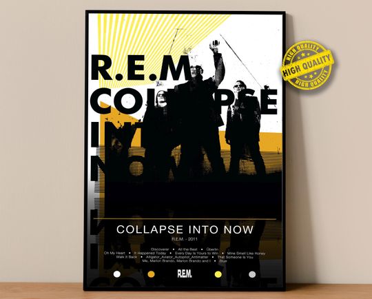 Discover R.E.M. Poster | Collapse Into Now Poster | Album Poster Prints | Wall Decor Posters | Album Cover | Rock Music Poster