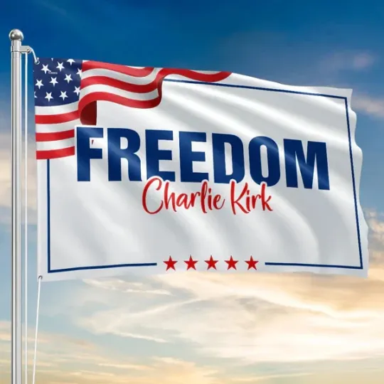 Discover Charlie Kirk Freedom Patriotic American Tribute House Wall Garden Flag Banner