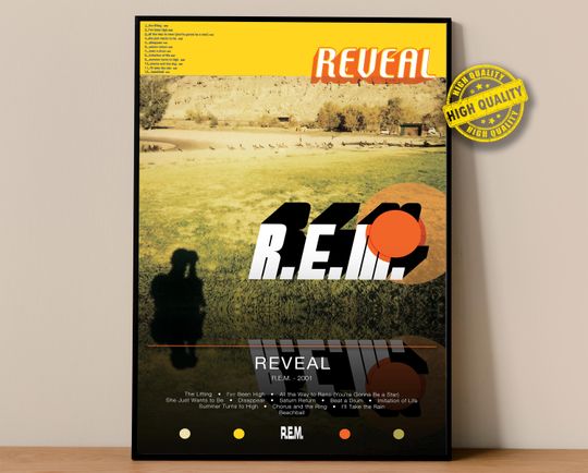 Discover R.E.M. Poster | Reveal Poster | Album Poster Prints | Wall Decor Posters | Album Cover | Rock Music Poster