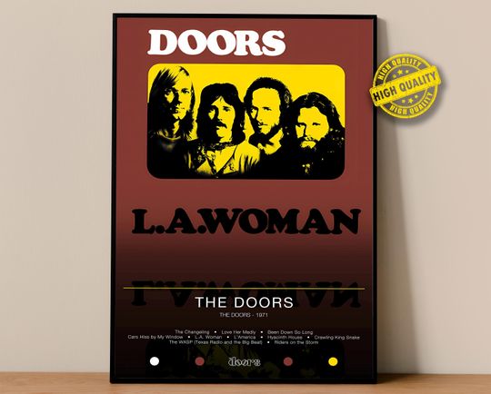 The Doors Poster | L.A. Woman Poster | Album Poster Prints | Wall Decor Posters