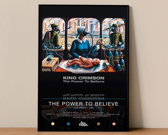 Discover king krimson Poster | The Power to Believe Poster | Album Poster Prints | Wall Decor Posters | Album Cover | Rock Music Poster
