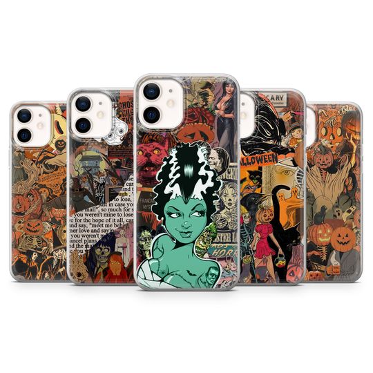 Discover Halloween Phone Case for iPhone 17 Pro Max, 16e, 15, 14, 12 & Samsung S25 Ultra, S24 FE, A56, Pixel 10 XL, 9a, 8