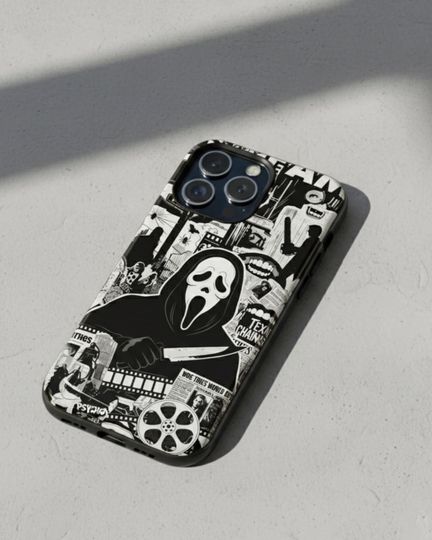 Horror Movie Ghostface Phone Case Halloween Scary Scream Terrifier iPhone 16 15 14 13 12 11 Pro Max Plus Samsung Galaxy S24 S23 S22 Ultra