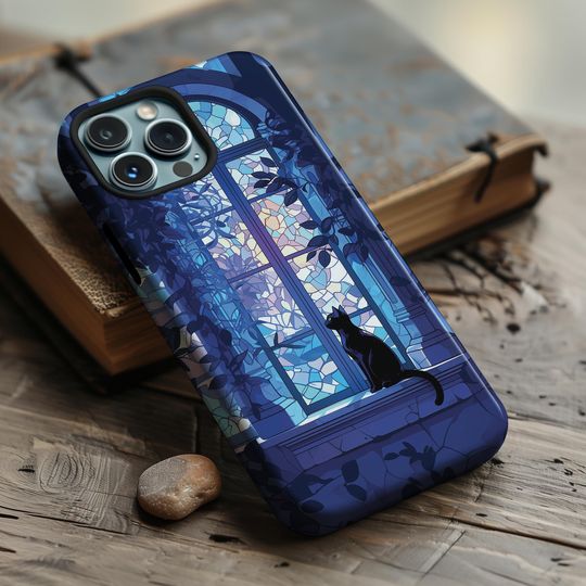 Discover Familiar in waiting witchy anime black cat phone case for iPhone 17 16 15 14 13 12 11 Pro Max X XS 8 Galaxy S21 S22 S23 S24 S25 Google Pixel