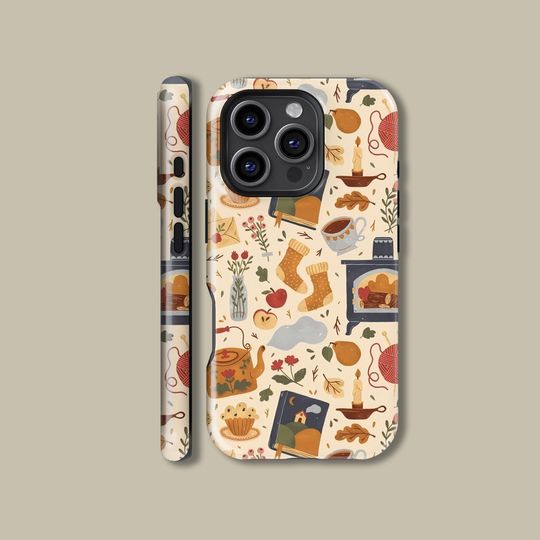 Discover Cozy Autumn Phone Case for iPhone 16 15 14 13 12 11 Pro Max Plus , Cozy Seasonal Collage Protective Cover for Samsung Galaxy S23 S24 S25