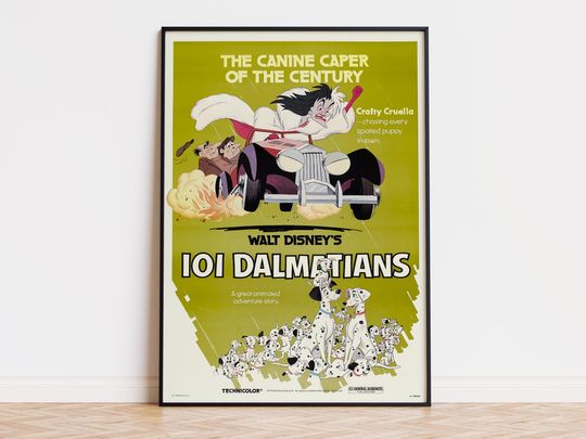 Discover One Hundred and One Dalmatians - Movie Poster | Digital Download | High Quality Ready To Print