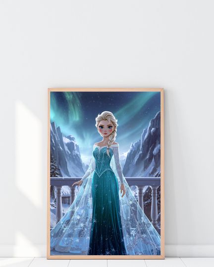 Discover Elsa - Fantasy Princess Poster - Disney Inspired Fan Art - Digital Download
